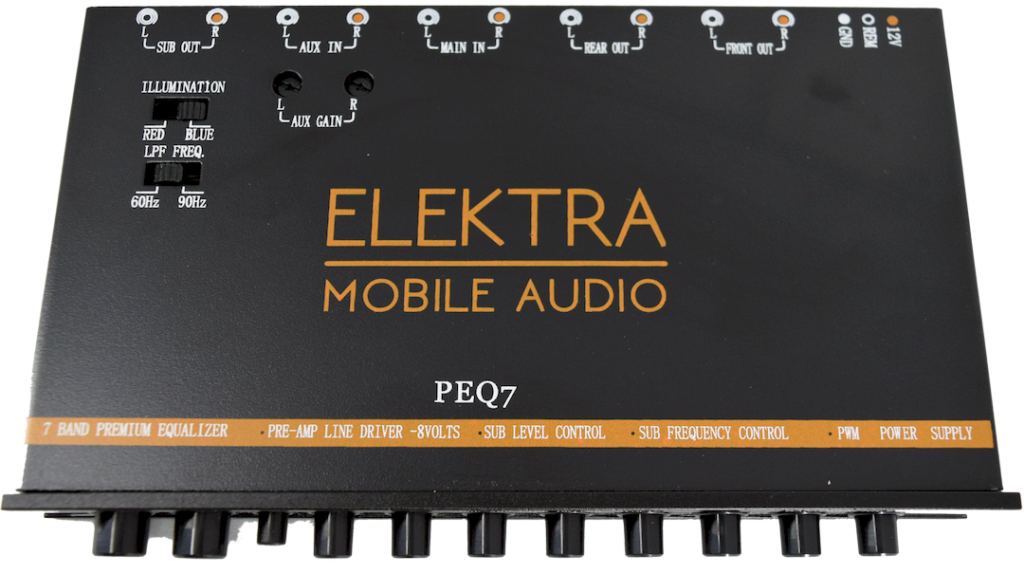 PEQ7 7 Band Parametric Equalizer - Elektra Mobile Audio